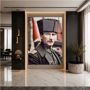 Dikey VatanTemalı Cam Tablo 200