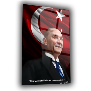 Dikey VatanTemalı Cam Tablo 189