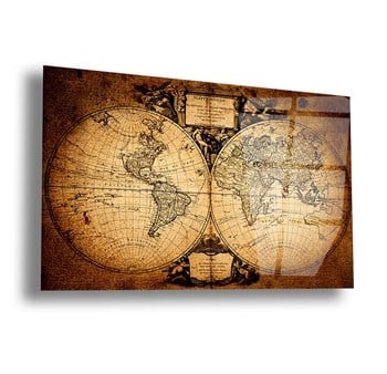 The World Map Of Piri Reis 1513 Tempered Glass Wall Art