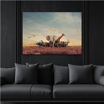 Horizontal Natured-Themed Tempered Glass Wall Art 259