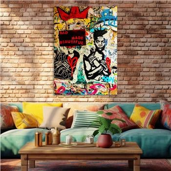 Dikey Sanat Temalı Cam Tablo 445