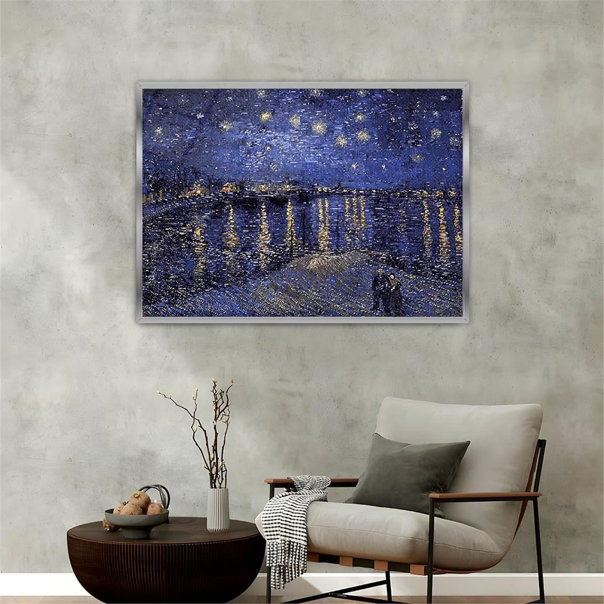 Aluminum-Framed Art-Themed Tempered Glass Wall Art 153