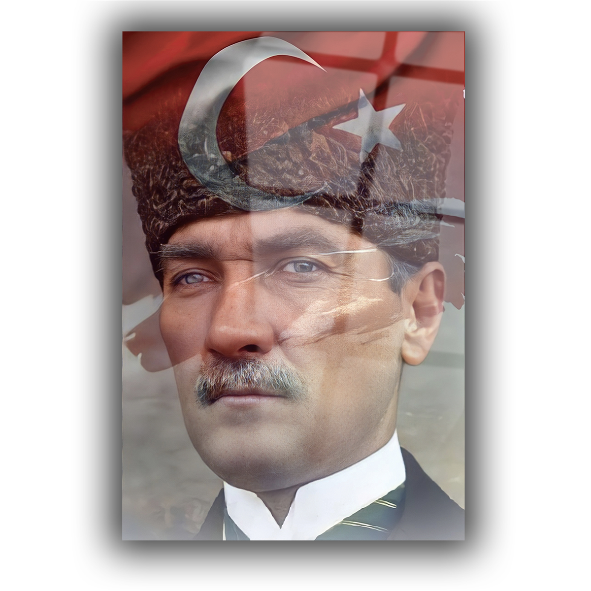 MUSTAFA KEMAL ATATÜRK GÖRSELLİ CAM TABLO