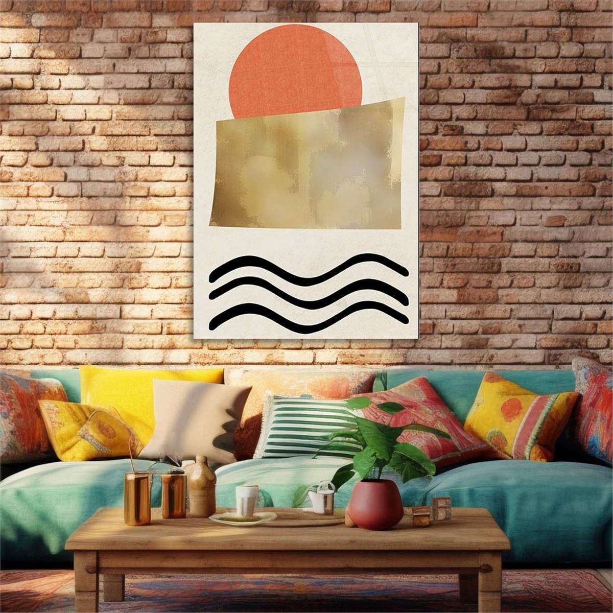 Vertical Tempered Glasss Wall Arts Art-Themed275