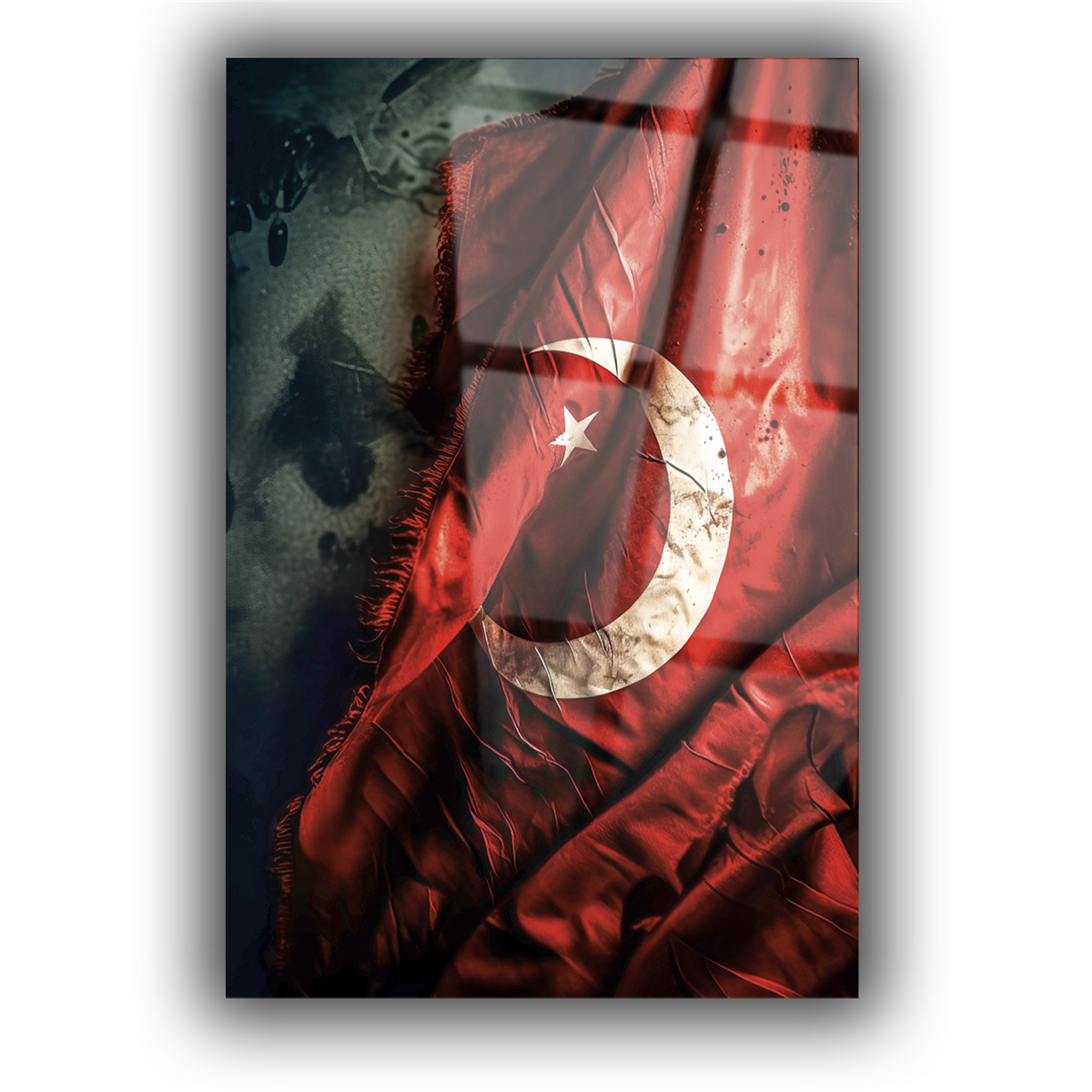 Dikey VatanTemalı Cam Tablo 158