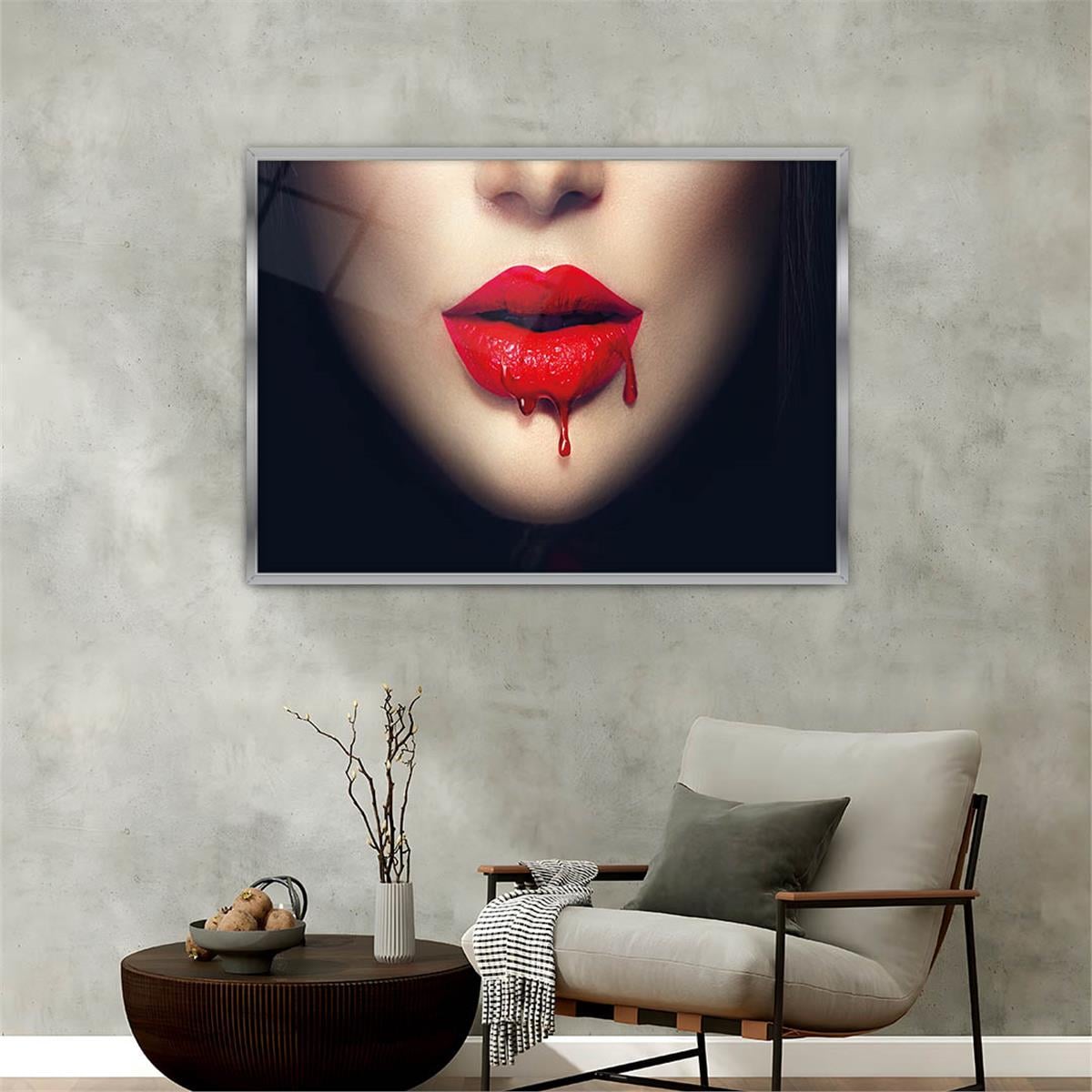 Aluminum-Framed Art-Themed Tempered Glass Wall Art 084