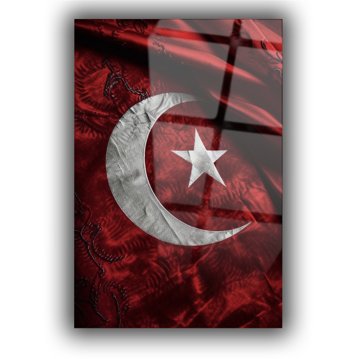 Dikey VatanTemalı Cam Tablo 185
