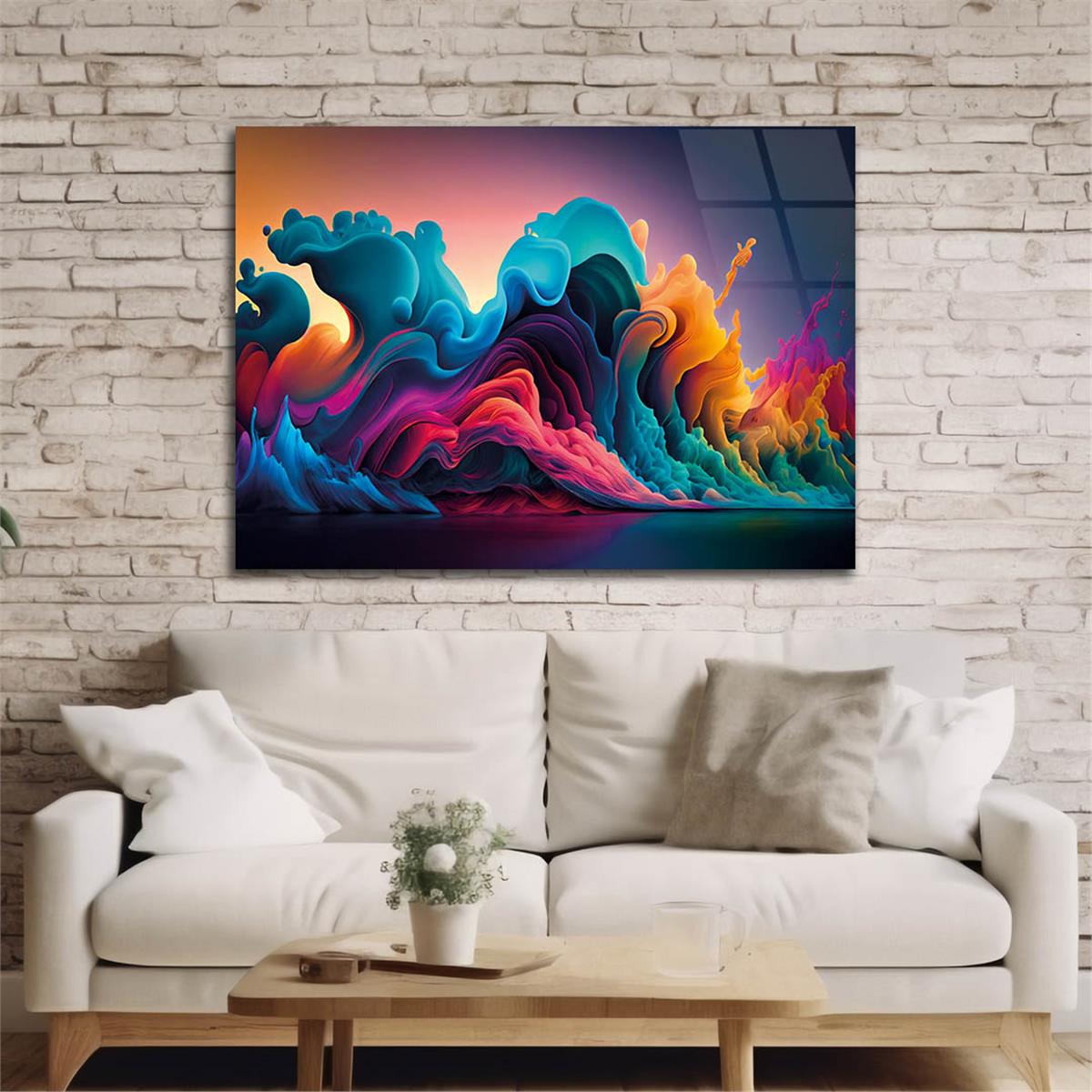 Horizontal Art-Themed Tempered Glass Wall Art 295