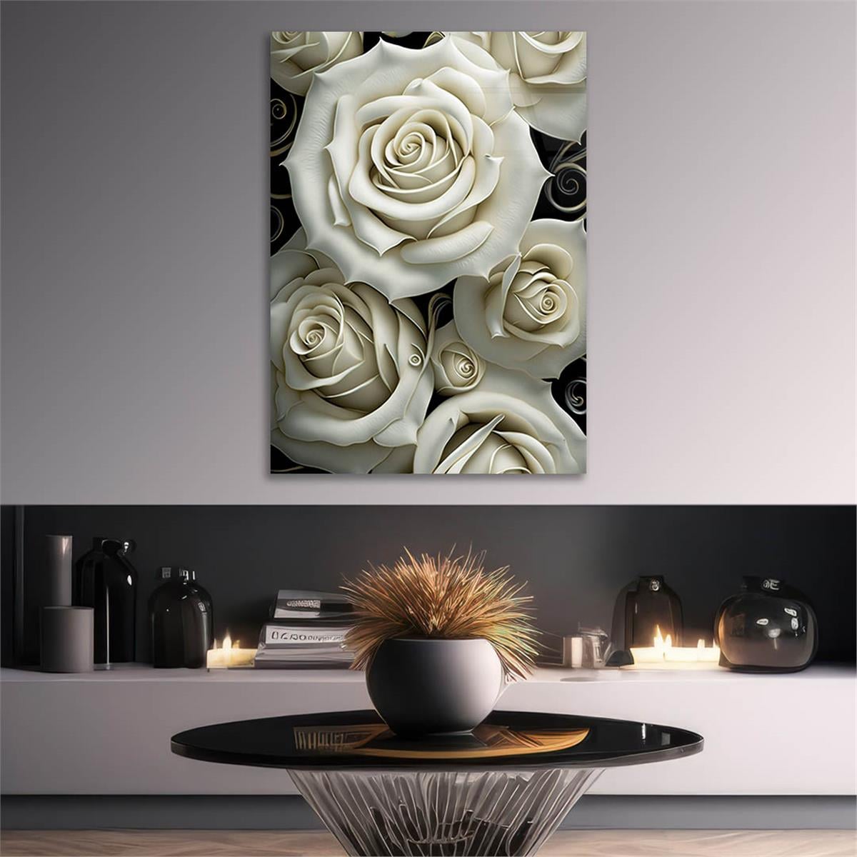 Vertical Tempered Glasss Wall Arts Natured-Themed203