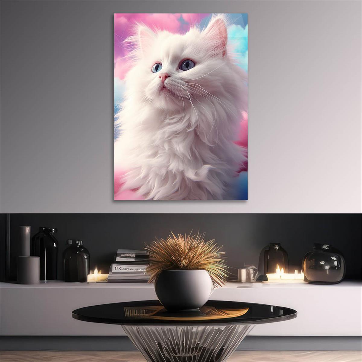 Dikey Doğa Temalı Cam Tablo 427