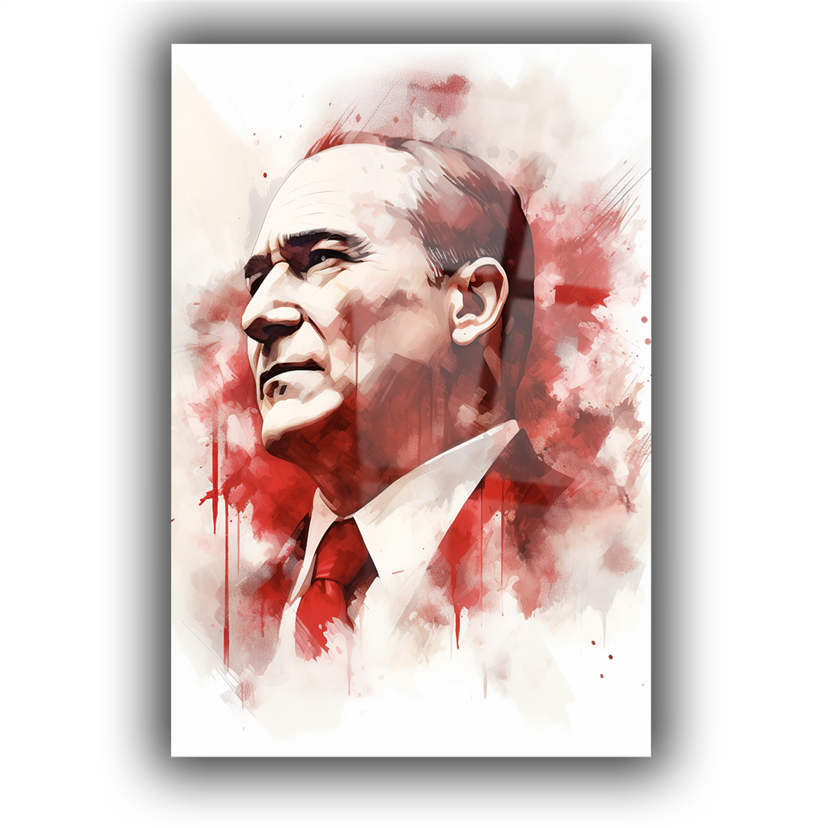 Dikey VatanTemalı Cam Tablo 164