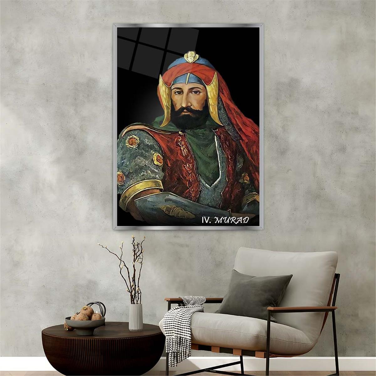 Aluminum-Framed National-Themed Tempered Glass Wall Art 058