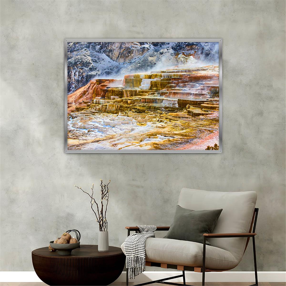 Aluminum-Framed Natured-Themed Tempered Glass Wall Art 178
