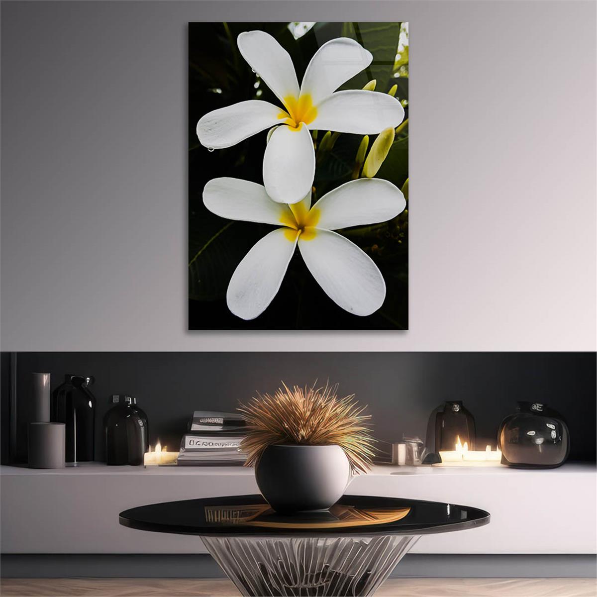 Thema Natur auf bedrucktem Glas