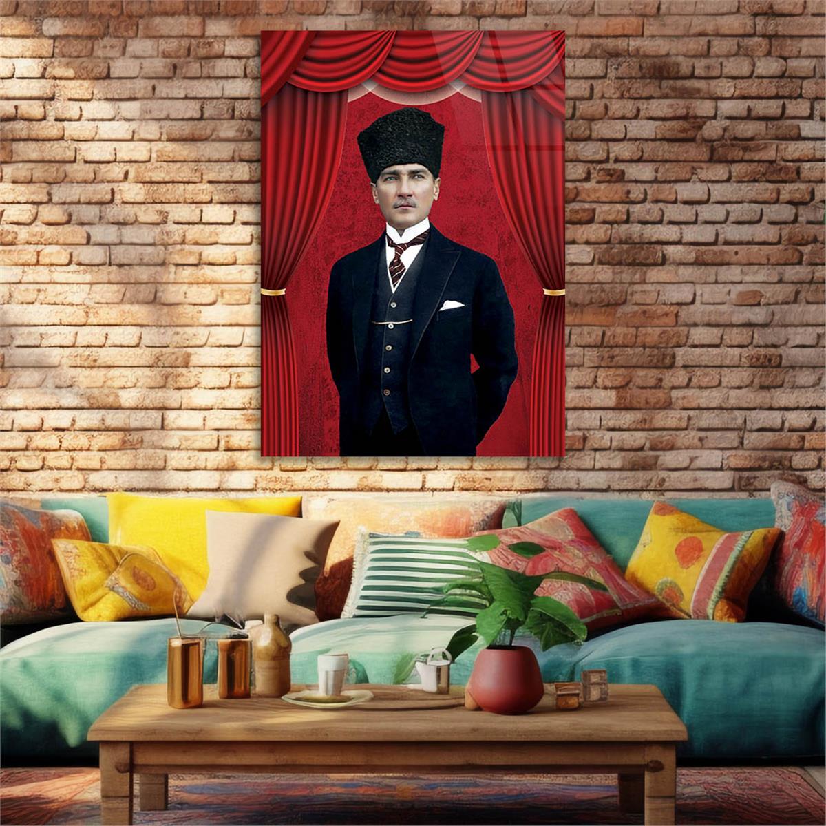 MUSTAFA KEMAL ATATÜRK Tempered Glasss Wall Art