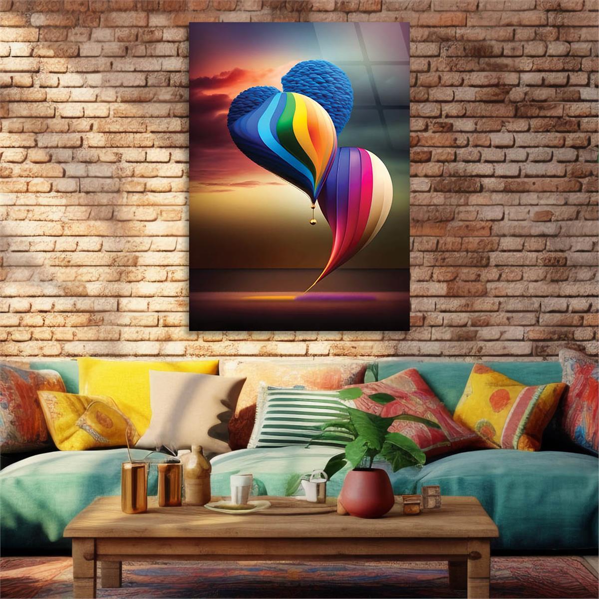 Vertical Tempered Glasss Wall Arts Art-Themed 290