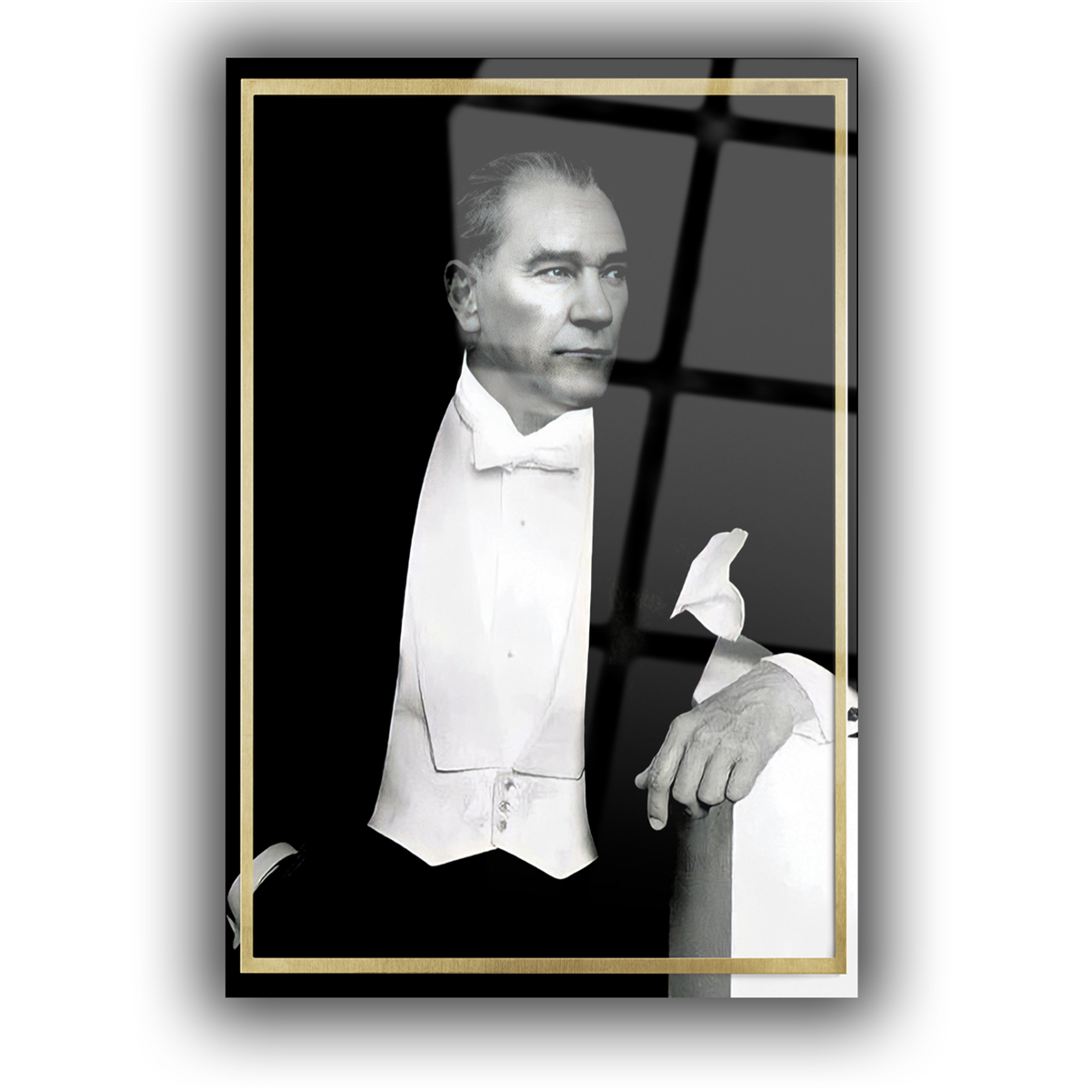Klasik Atatürk Portresi Cam Tablo