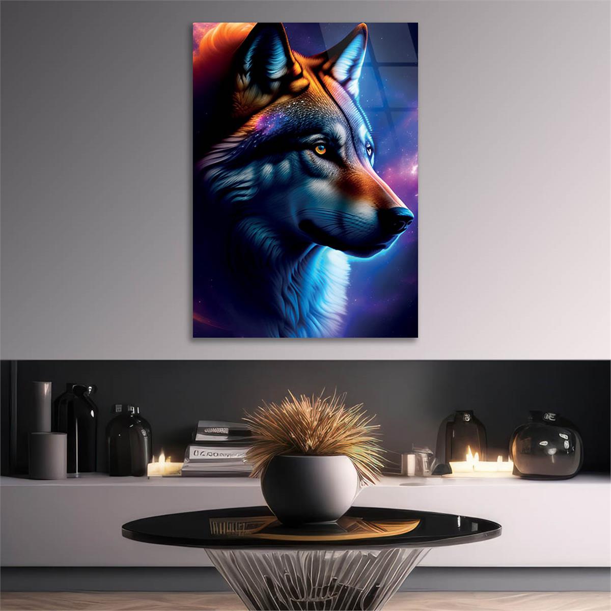 Vertical Tempered Glasss Wall Arts Natured-Themed194