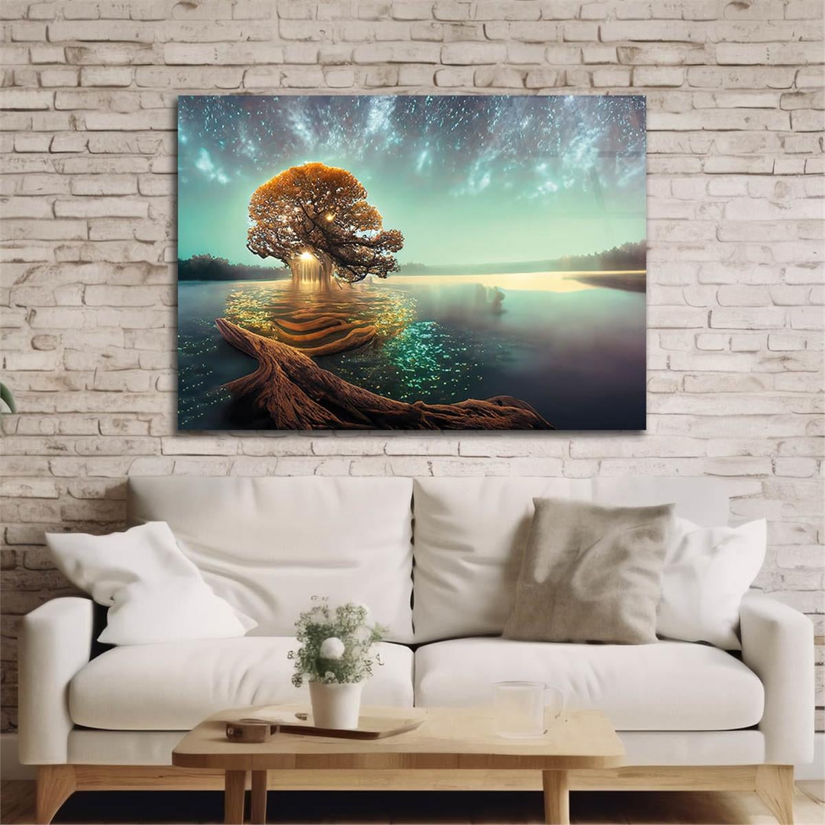 Horizontal Art-Themed Tempered Glass Wall Art 284