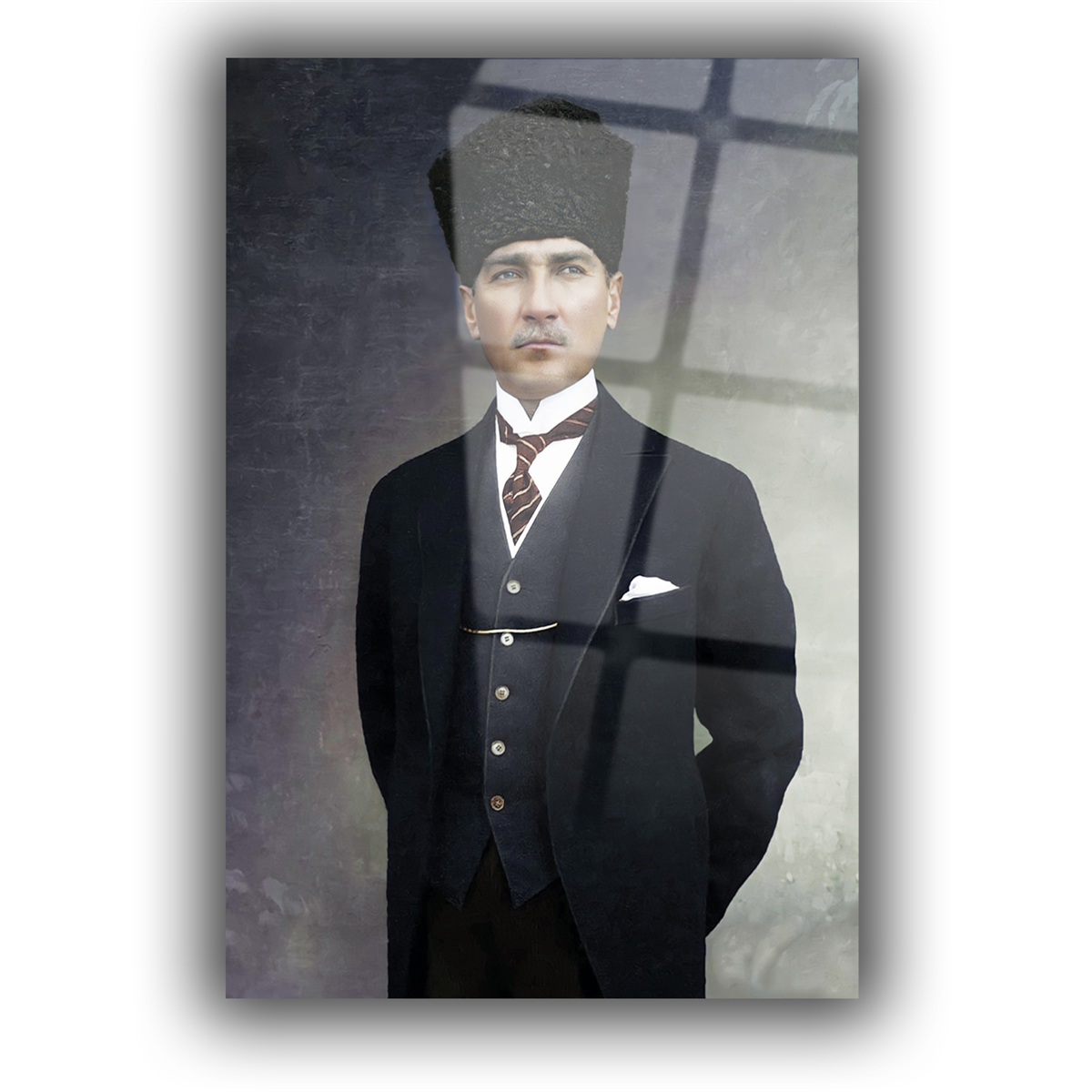 MUSTAFA KEMAL ATATÜRK GÖRSELLİ CAM TABLO