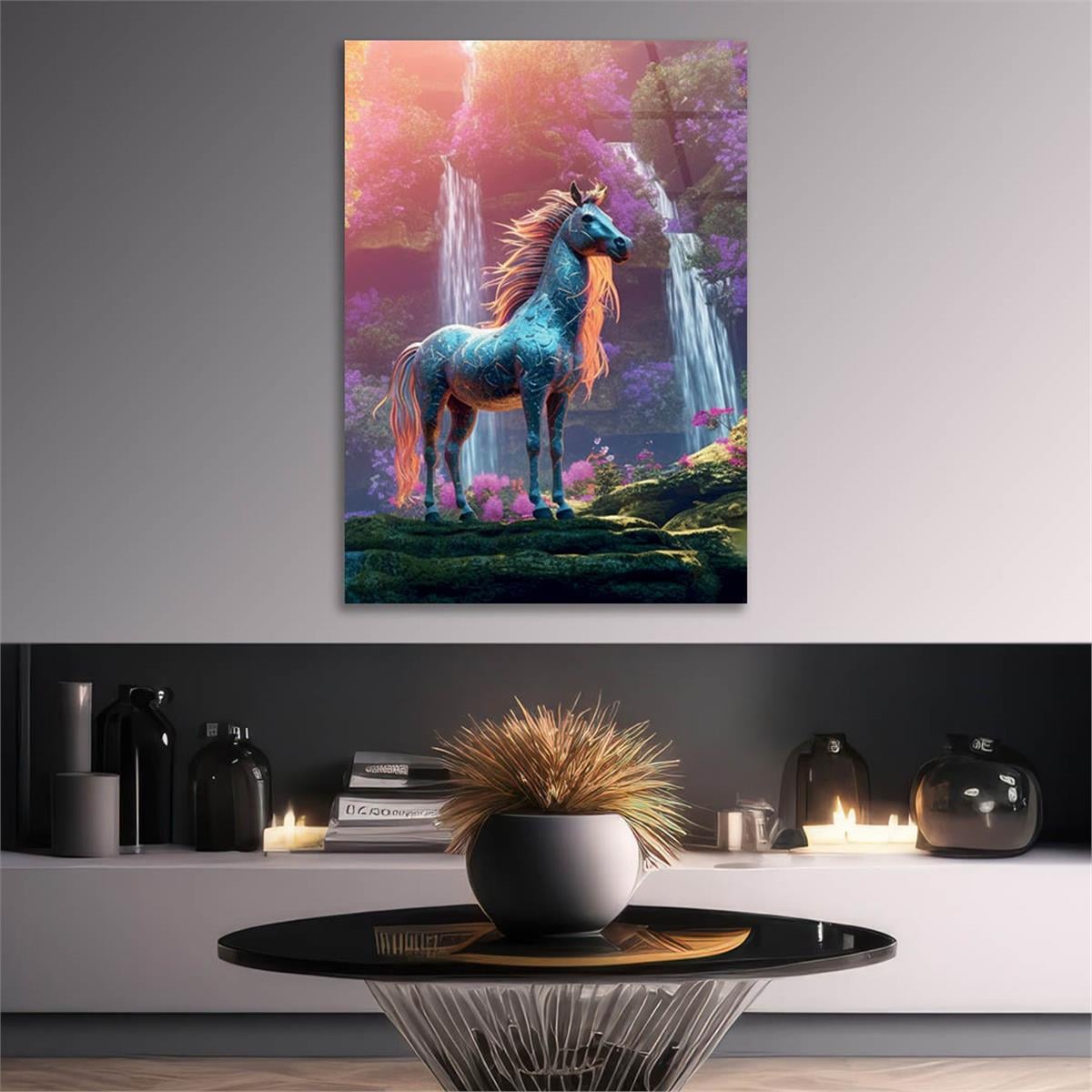 Vertical Tempered Glasss Wall Arts Natured-Themed225
