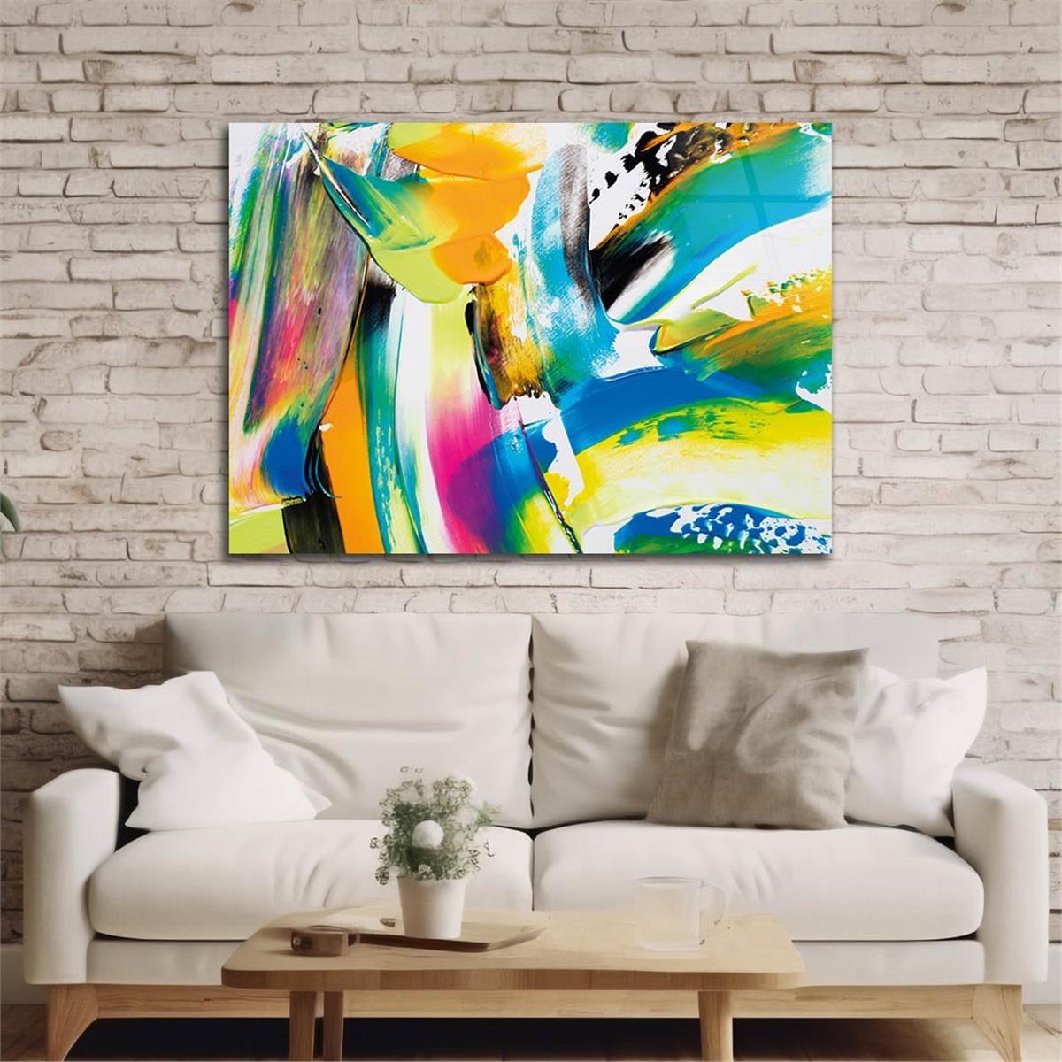 Horizontal Art-Themed Tempered Glass Wall Art 351