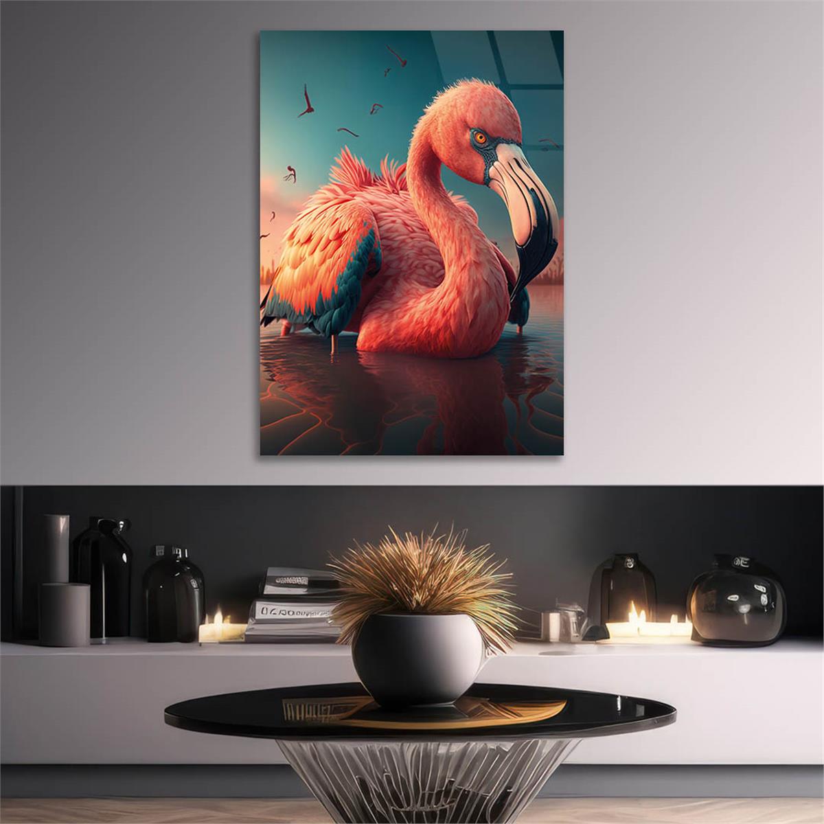 Vertical Tempered Glasss Wall Arts Natured-Themed168