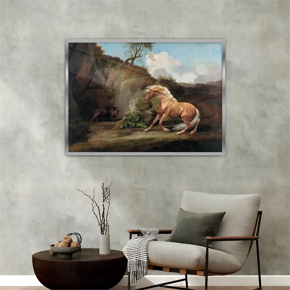 Aluminum-Framed Art-Themed Tempered Glass Wall Art 109