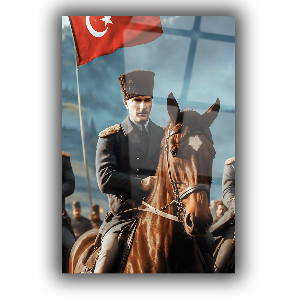 Dikey VatanTemalı Cam Tablo 247
