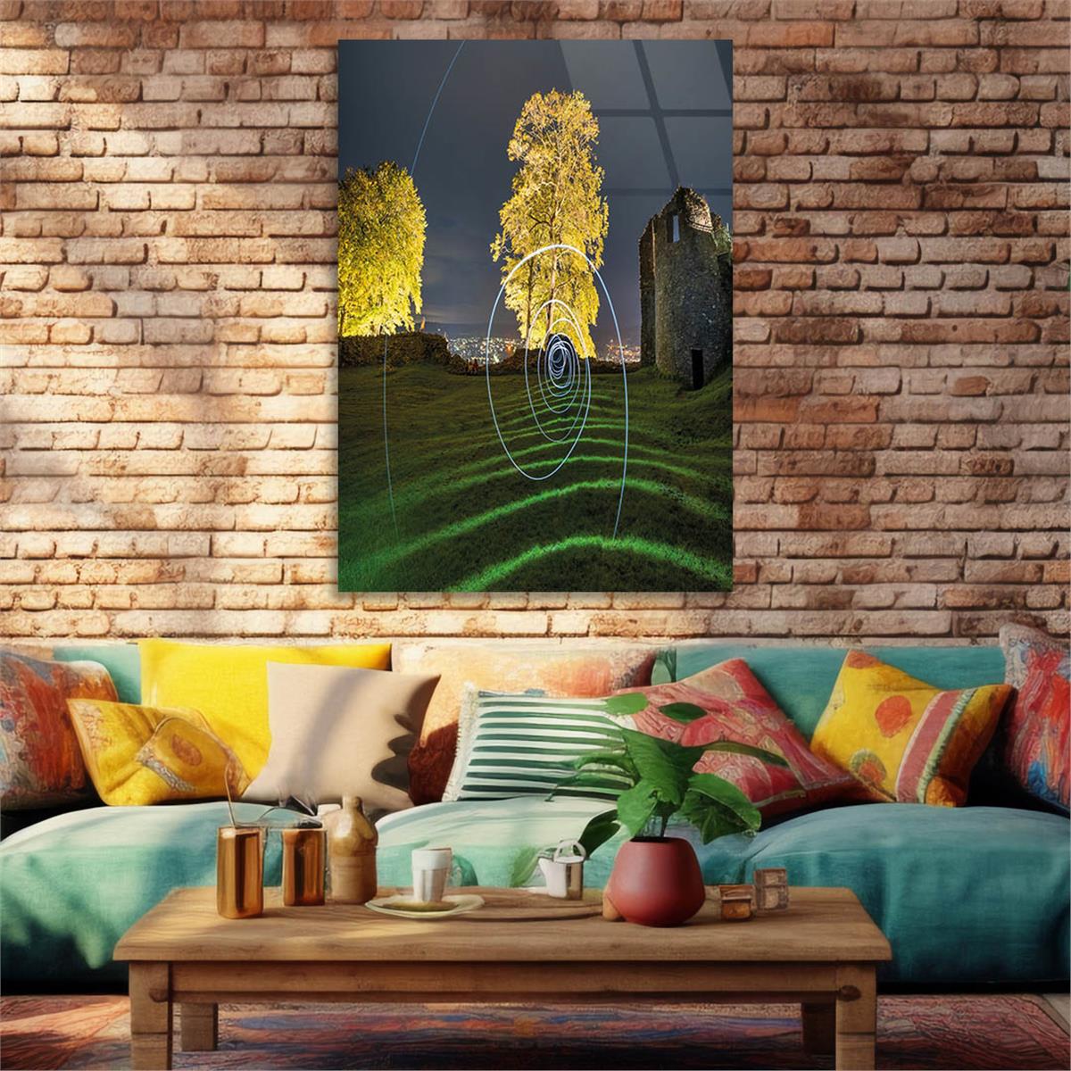 Tempered Glasss Wall Arts Art-Themed