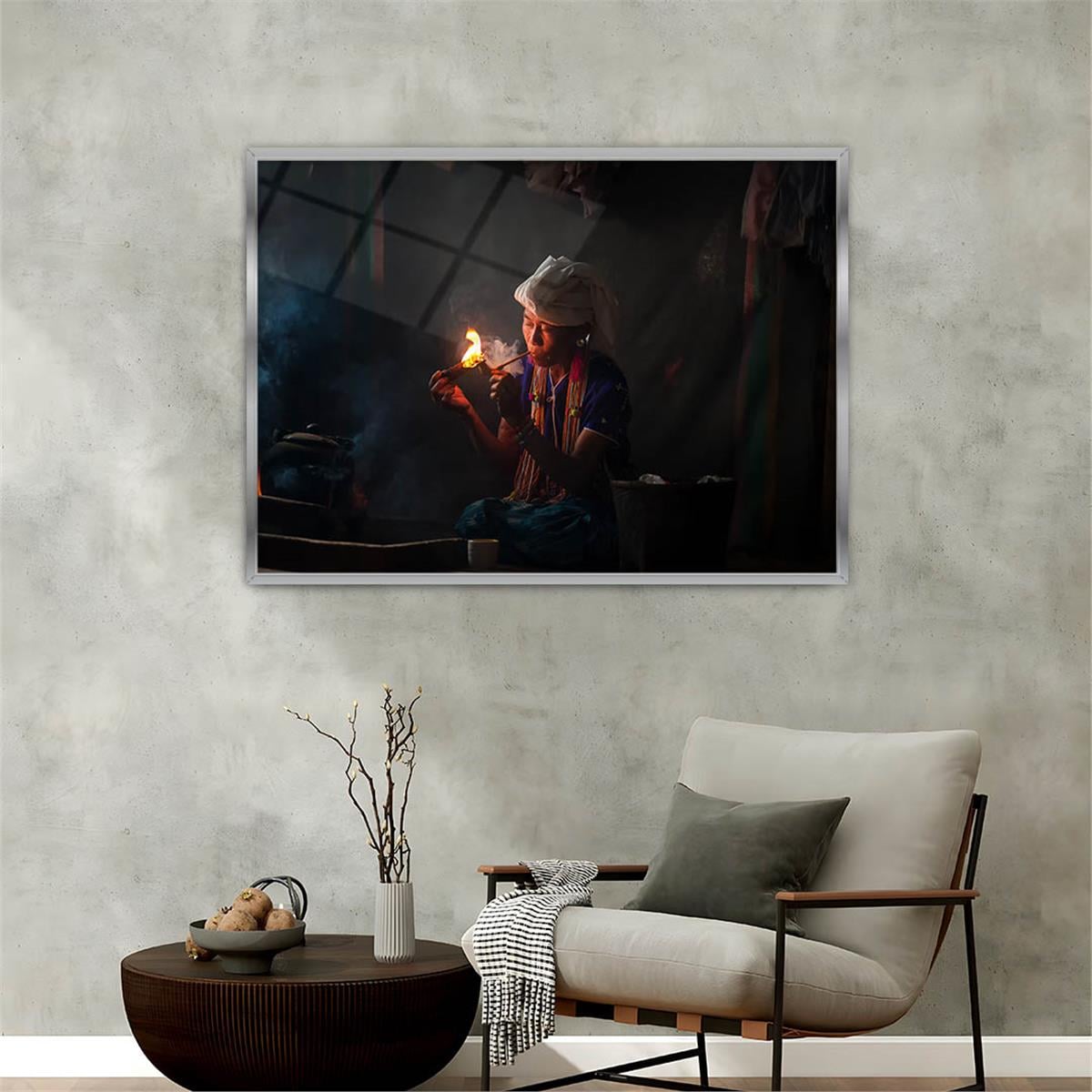Aluminum-Framed Natured-Themed Tempered Glass Wall Art 046