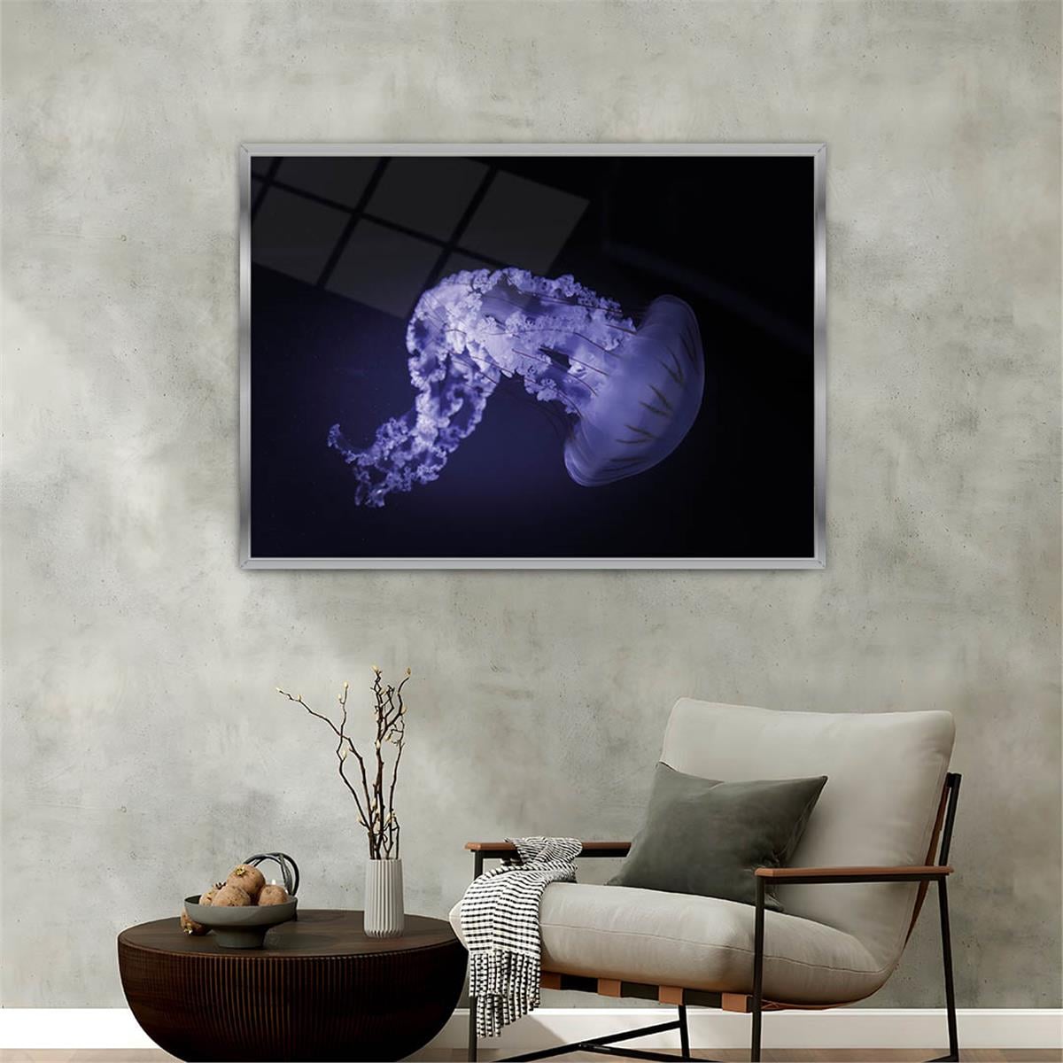 Aluminum-Framed Art-Themed Tempered Glass Wall Art 060