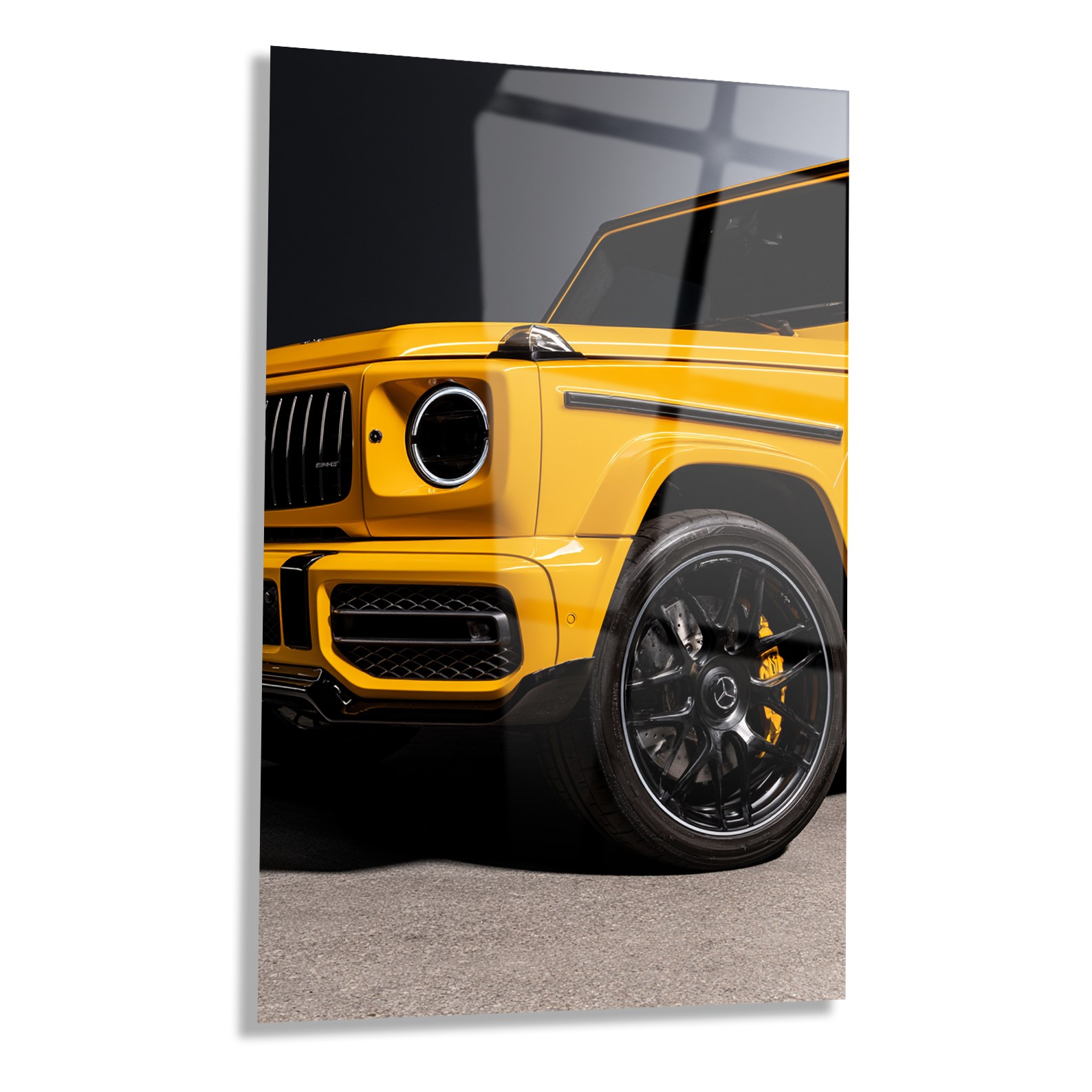 Sarı Mercedes G63 AMG Cam Tablo