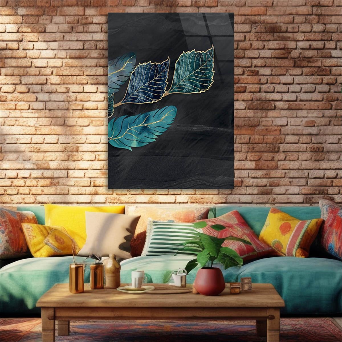 Vertical Tempered Glasss Wall Arts Art-Themed230