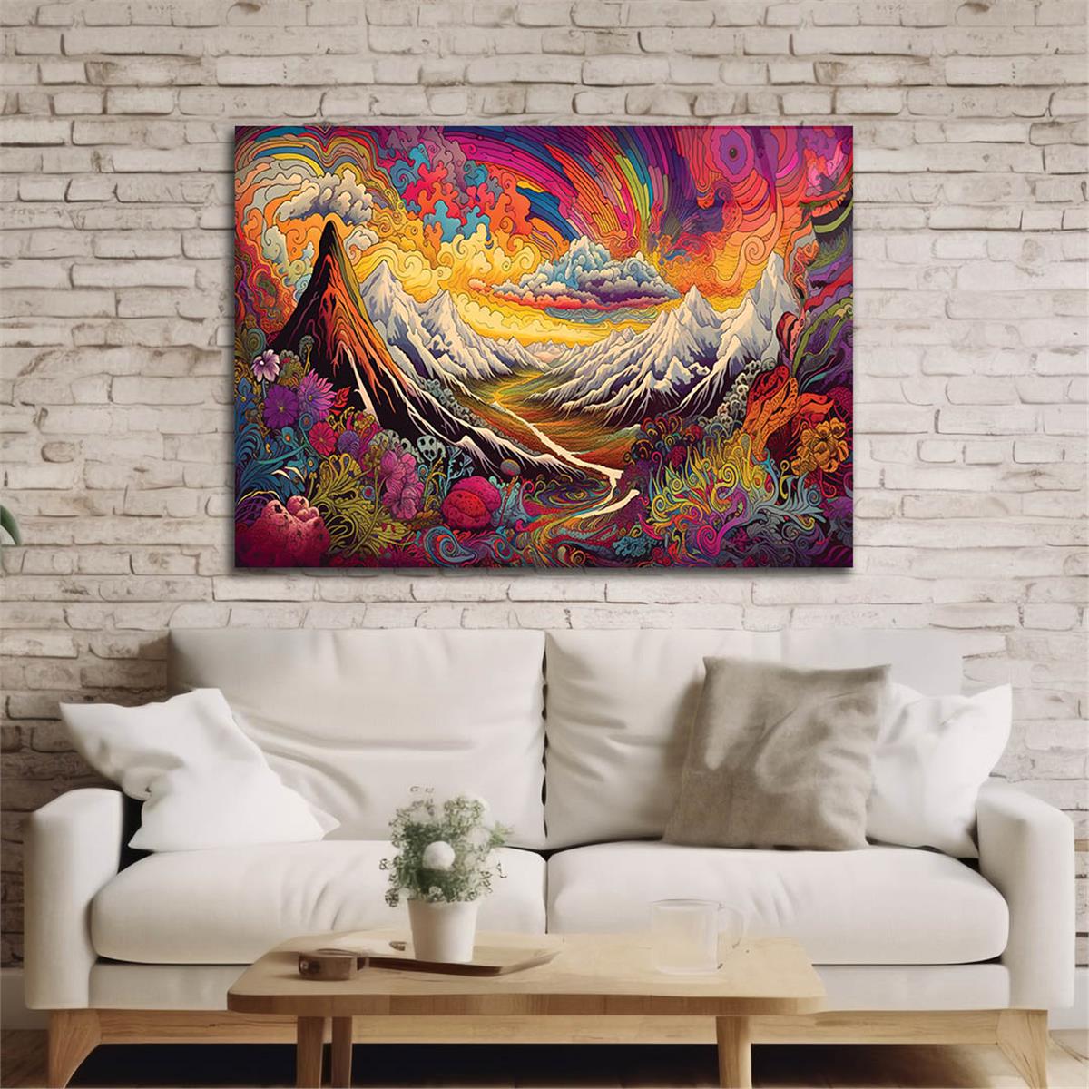 Horizontal Art-Themed Tempered Glass Wall Art 338