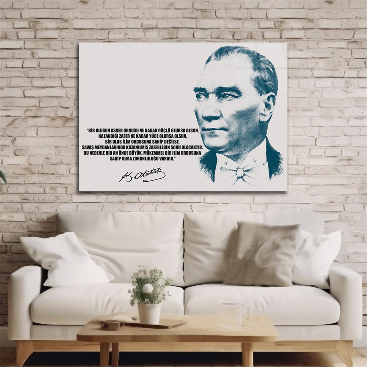 MUSTAFA KEMAL ATATÜRK Tempered Glass Wall Art