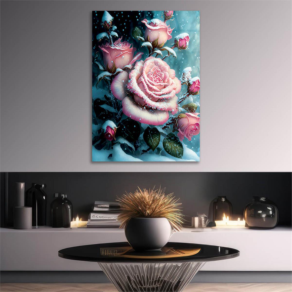Vertical Tempered Glasss Wall Arts Natured-Themed149