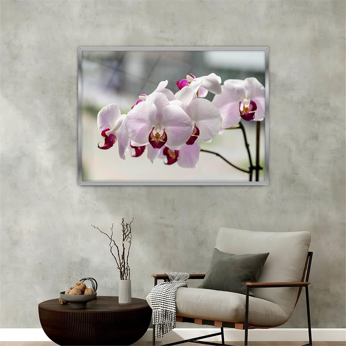 Aluminum-Framed Natured-Themed Tempered Glass Wall Art 058