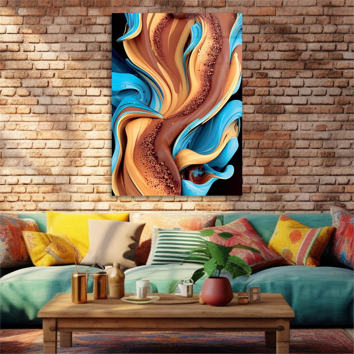Vertical Tempered Glasss Wall Arts Art-Themed252