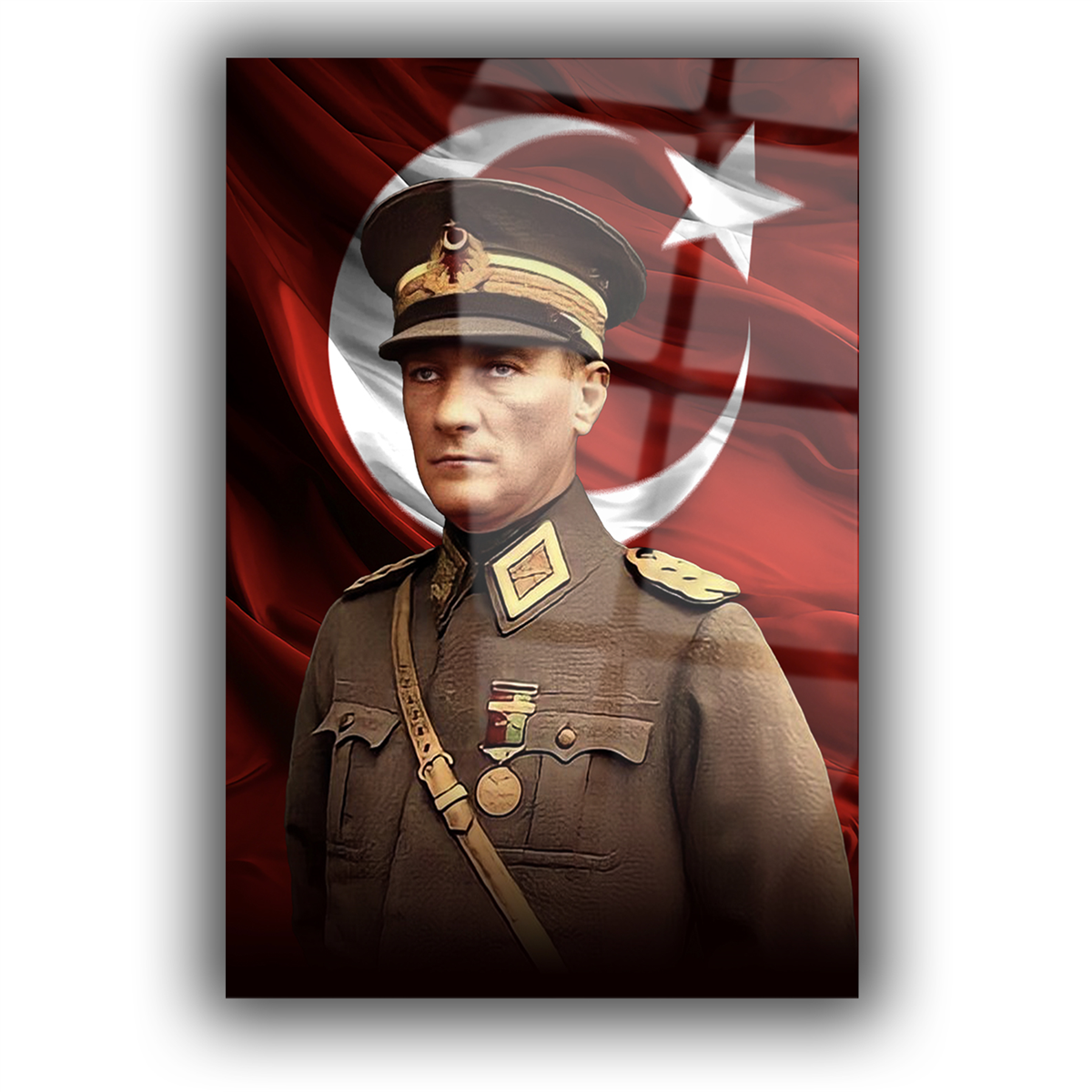 Dikey VatanTemalı Cam Tablo 151