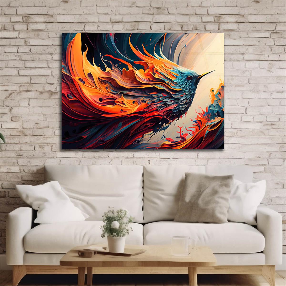 Horizontal Art-Themed Tempered Glass Wall Art 272