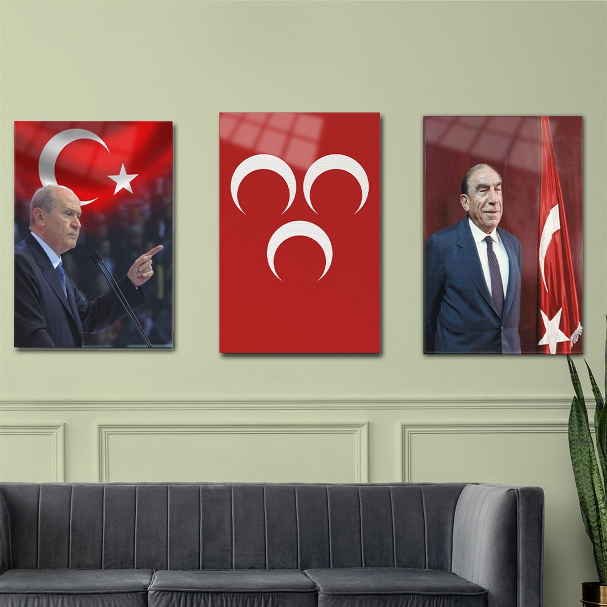 3er Set mit Nationen Thema