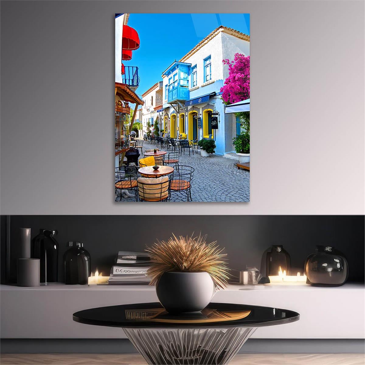 Thema Natur auf bedrucktem Glas
