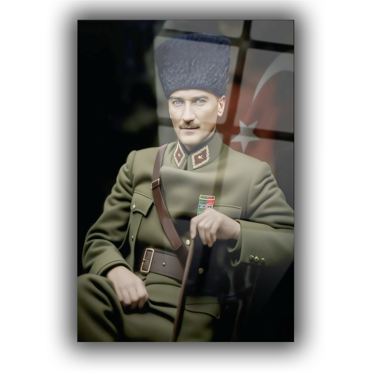 Dikey VatanTemalı Cam Tablo 234
