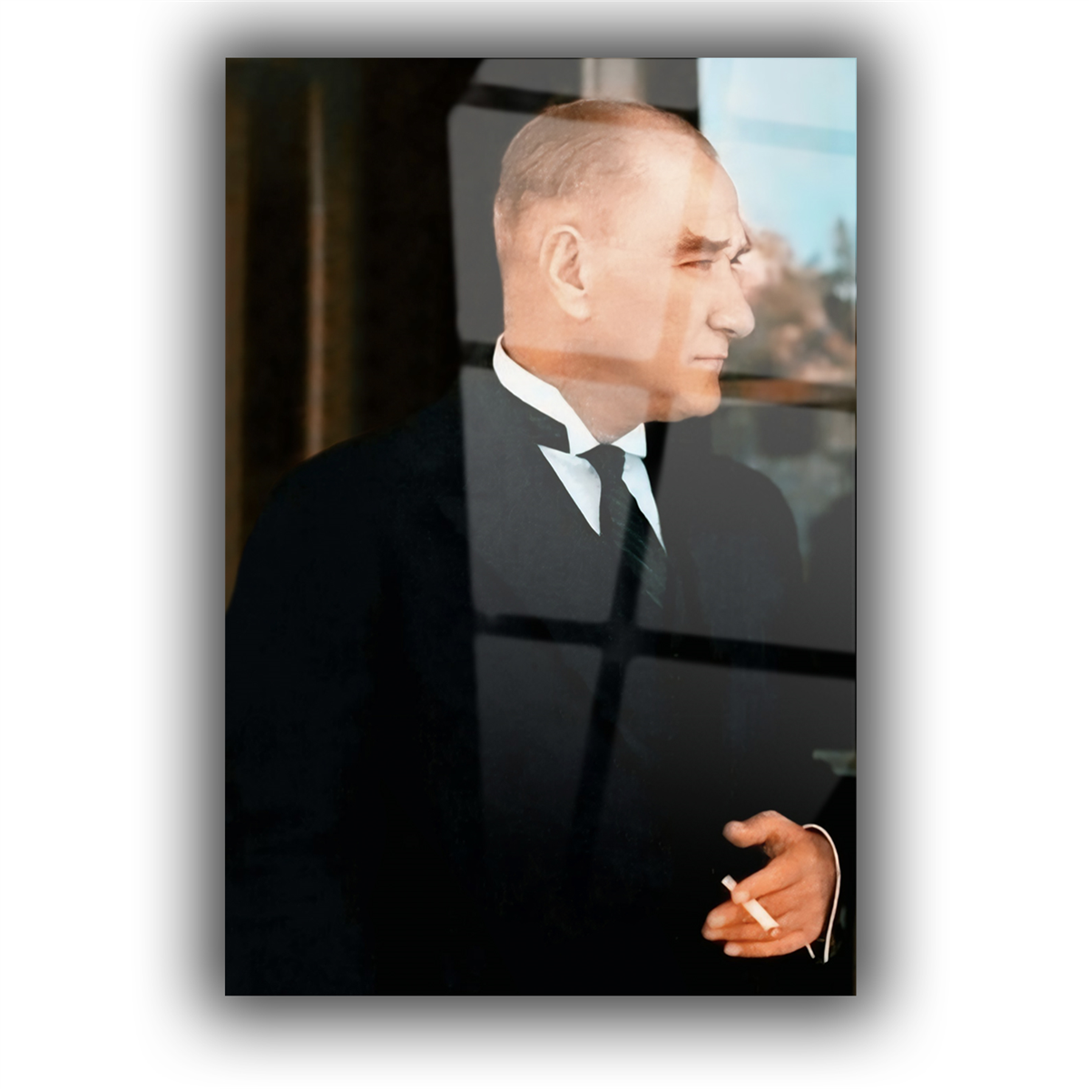 Dikey VatanTemalı Cam Tablo 239