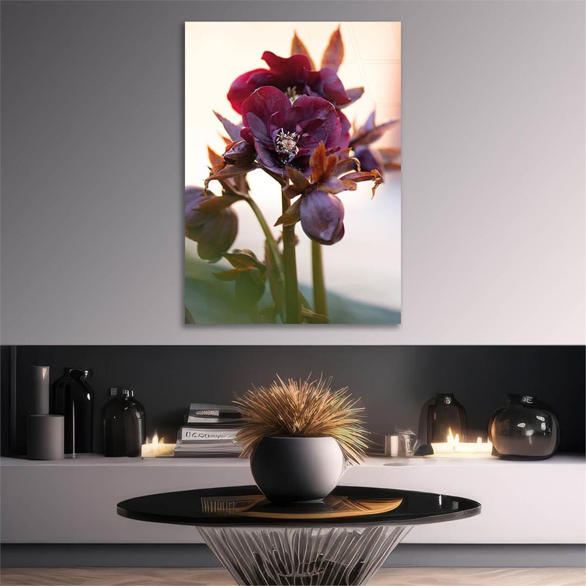 Vertical Tempered Glasss Wall Arts Natured-Themed115