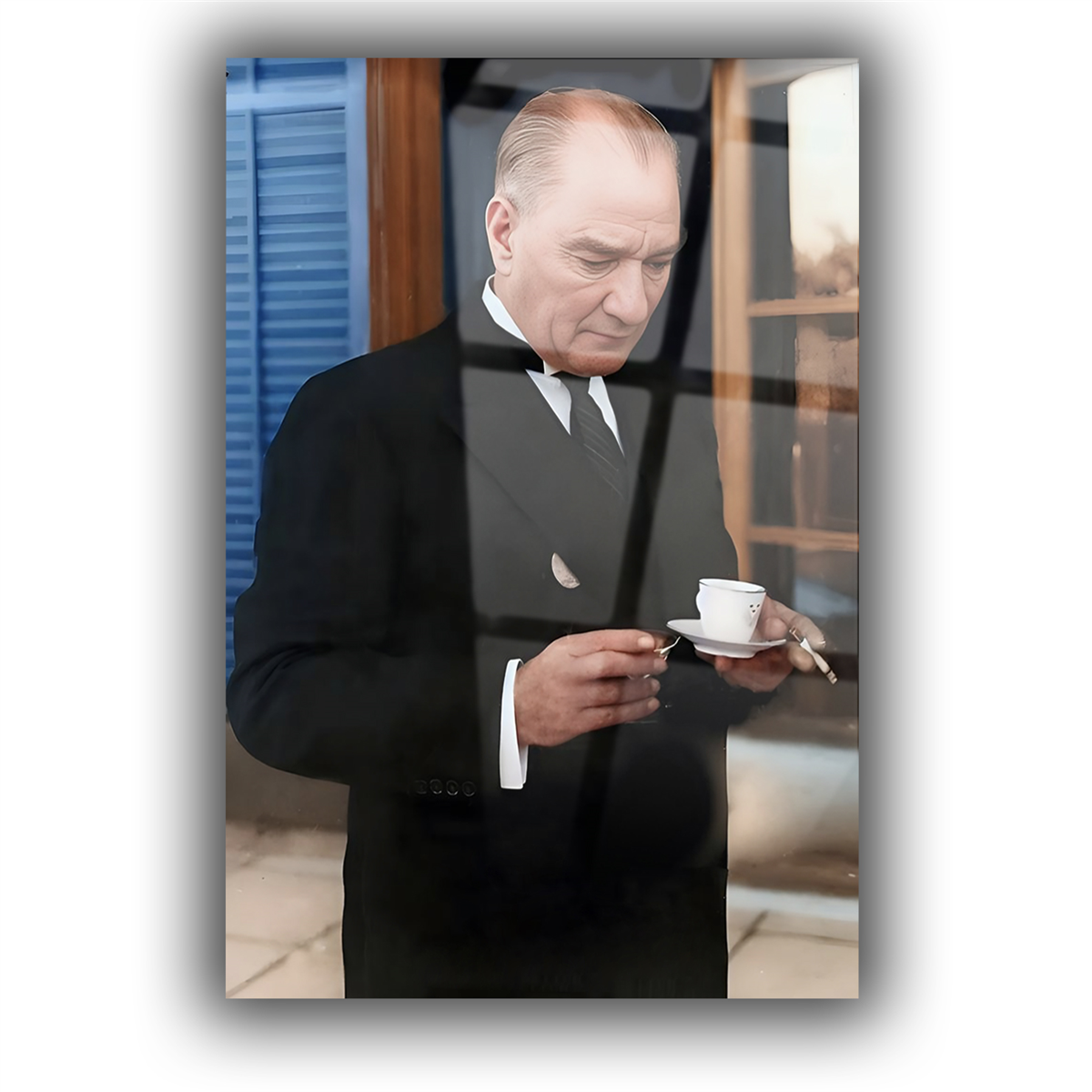 Dikey VatanTemalı Cam Tablo 195