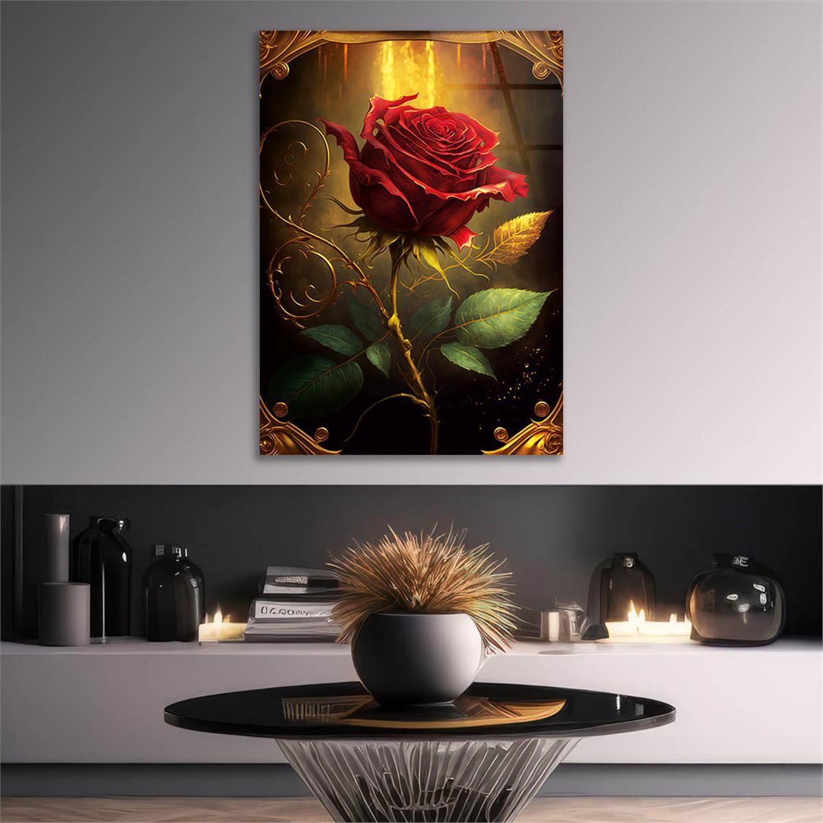 Vertical Tempered Glasss Wall Arts Natured-Themed164