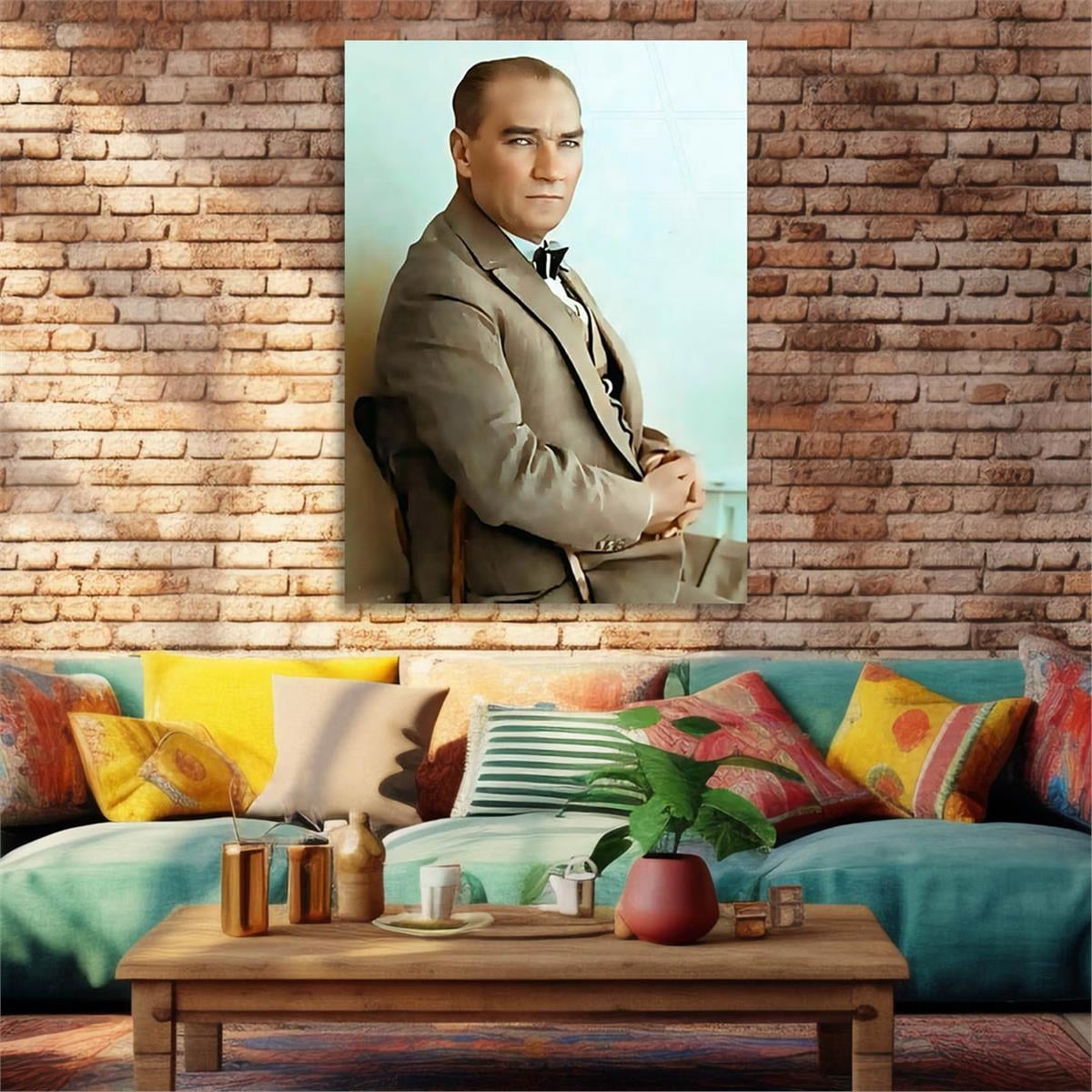 Dikey VatanTemalı Cam Tablo 272