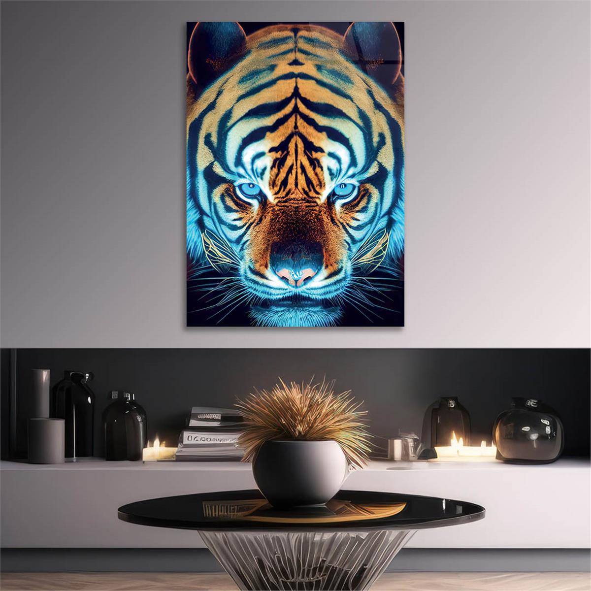 Vertical Tempered Glasss Wall Arts Natured-Themed224